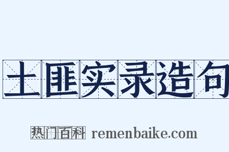 土匪实录造句是什么意思的图片